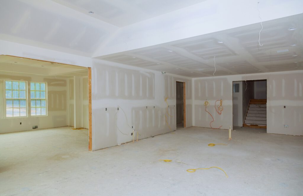 Construction finish details drywall tape building industry new home construction interior